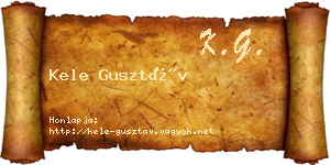 Kele Gusztáv névjegykártya