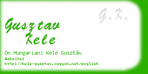 gusztav kele business card